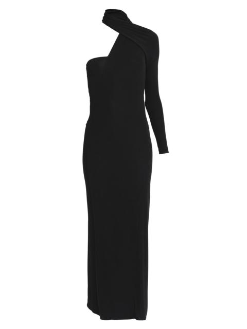 courrèges Women's One-Shoulder Crepe Jersey Gown - Black