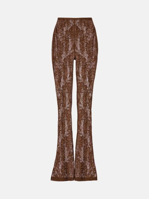 NORMA KAMALI High-rise lace flared pants