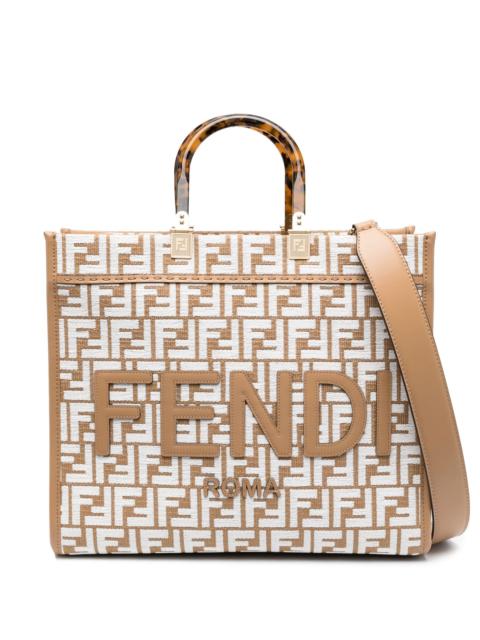FENDI Medium Sunshine Raffia Tote Bag