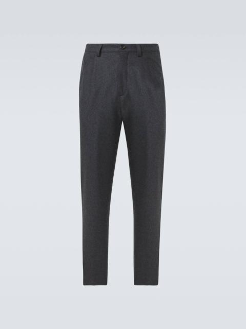 Brunello Cucinelli Pleated virgin wool straight pants