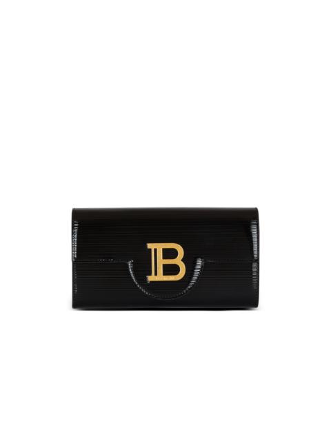 Balmain B-Buzz wallet in striped patent leather