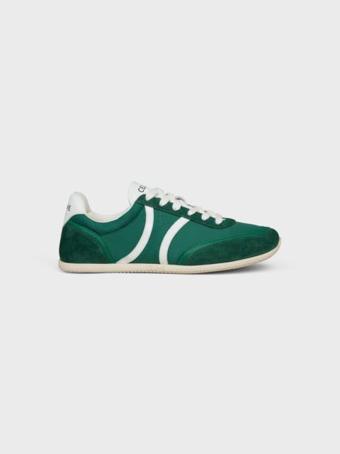CELINE CELINE JOGGER LOW LACE-UP SNEAKER WITH TRIOMPHE IN NYLON, SUEDE CALFSKIN AND CALFSKIN