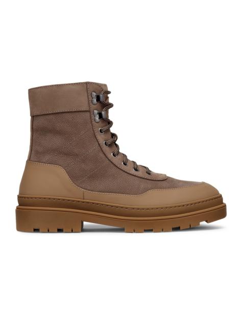 Brunello Cucinelli Nubuck and calfskin ankle boots
