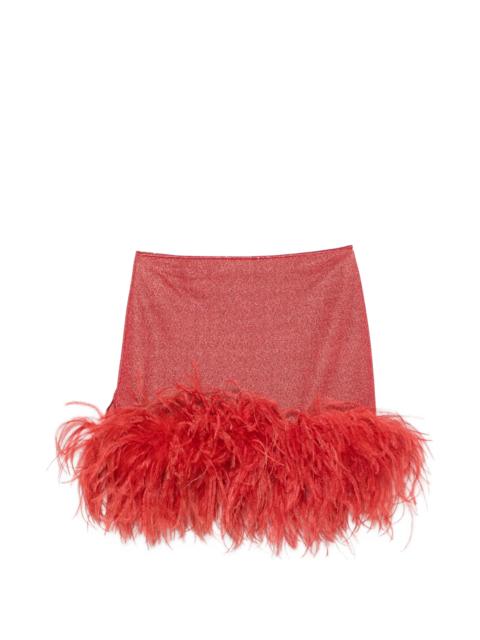 Oséree Oséree Lumière Plumage Feather-trim Mini Skirt