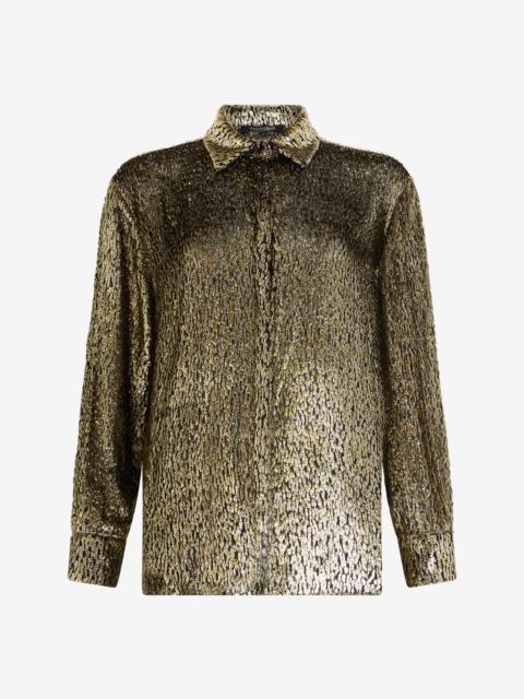Roberto Cavalli Leopard Lamé Shirt