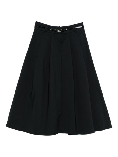 maje belted midi skirt