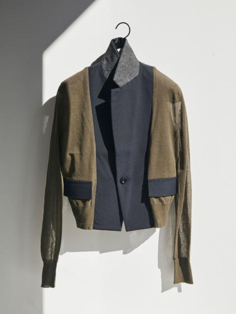 Suiting Mix Knit Cardigan