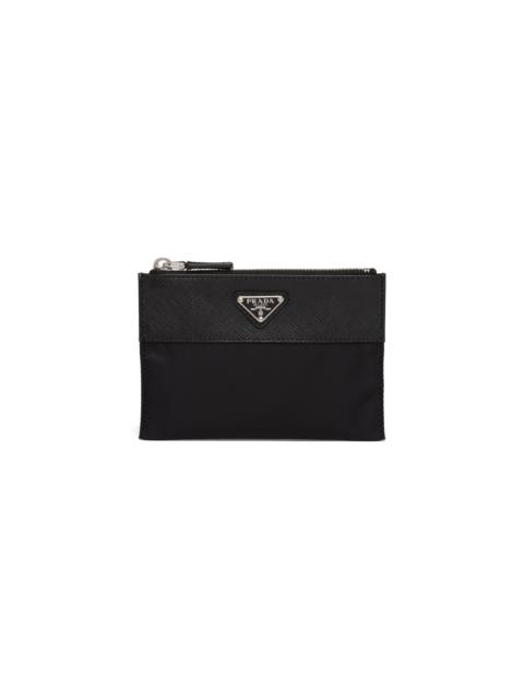 Prada Re-Nylon and Saffiano leather pouch wallet