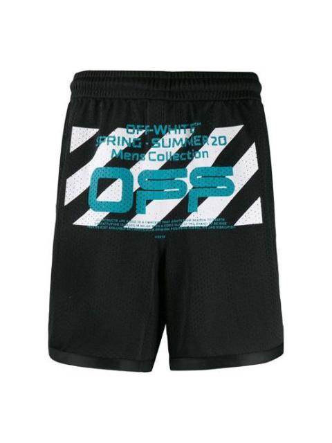 Off-White Off-White Wavy Line Mesh Shorts Black/Multicolor OMCI005R201010041001