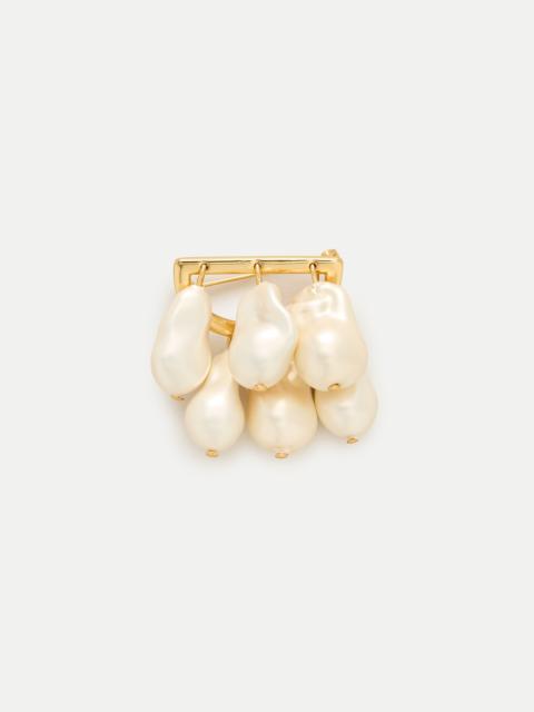 J.CREW Tiered pearl brooch