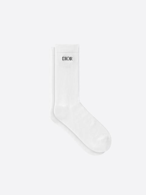 Dior Socks with 'DIOR' Embroidery