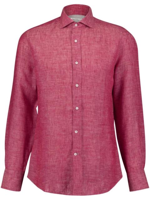 Brunello Cucinelli long-sleeve linen shirt
