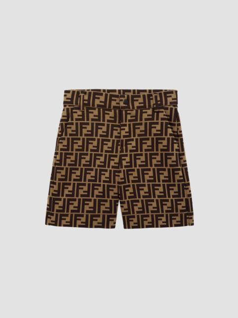 FENDI Boy's Little Boy's & Boy's FF Logo Shorts - Brown