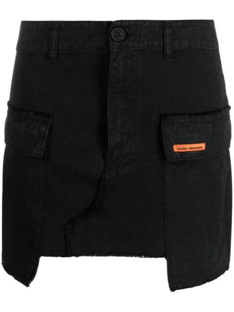 Heron Preston Rebuilt denim cargo skirt