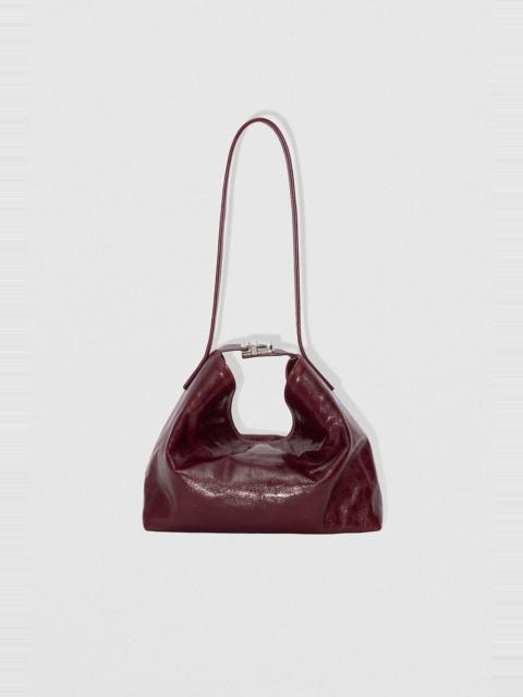 BY FAR BEA SOUR CHERRY CREASED CALF LEATHER HOBO BAG