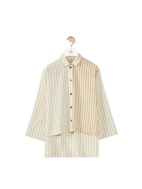 Loewe Stripe tunic shirt in cotton and linen