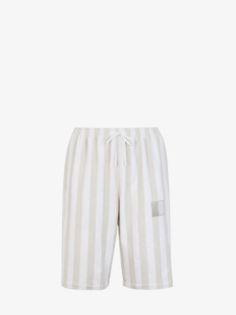 FENDI White cotton Bermudas