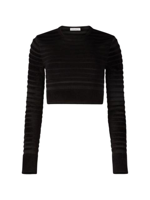 NINA RICCI cropped top with tonal stripe