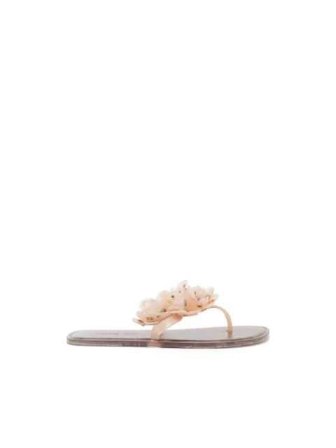 FARM RIO floral-embellished flip flops