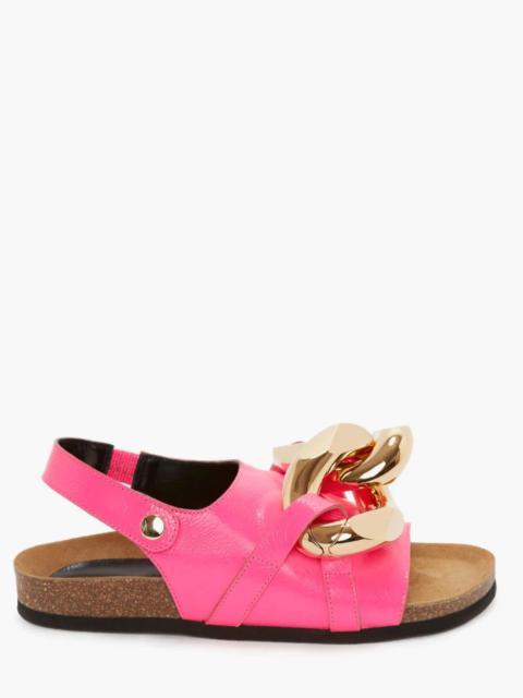 JW Anderson WOMEN'S CHAIN FLAT SANDALS WITH SNAP