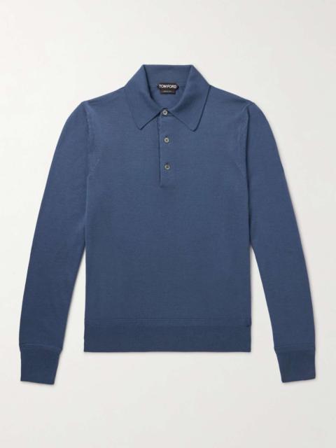 TOM FORD Slim-Fit Cashmere and Silk-Blend Polo Shirt