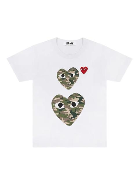 Comme des Garçons PLAY camouflage double-heart T-shirt