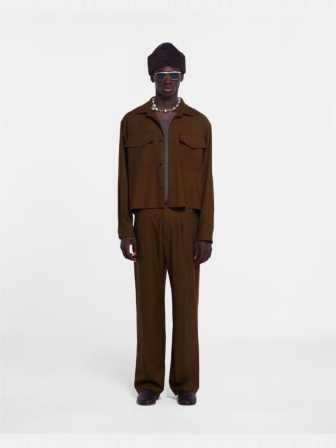 Nanushka Cropped Wool Shirt
