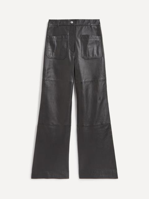 Victoria Beckham Alina High Waisted Leather Trousers