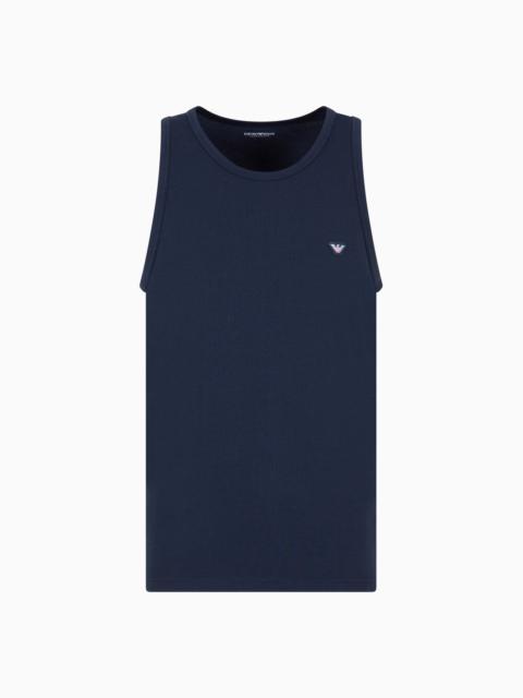 EMPORIO ARMANI ASV LOGOBAND SHINY LOUNGEWEAR TANK TOP
