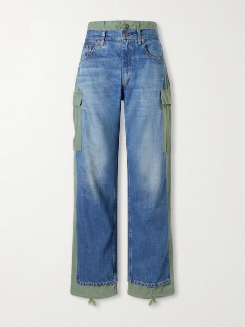 Junya Watanabe + Levi's Ripstop-trimmed Mid-rise Straight-leg Jeans