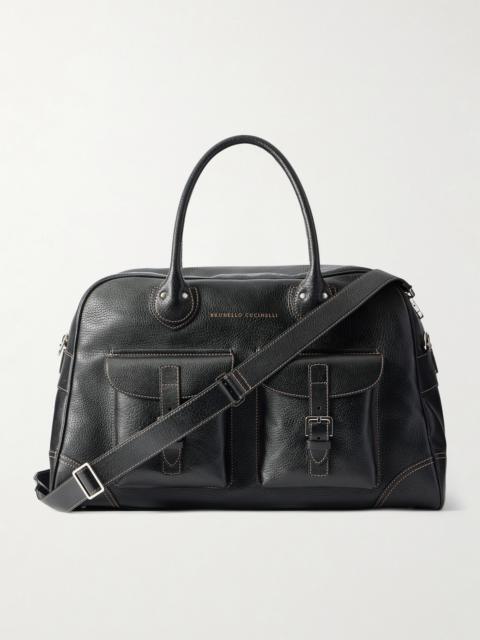 Brunello Cucinelli Full-Grain Leather Weekend Bag