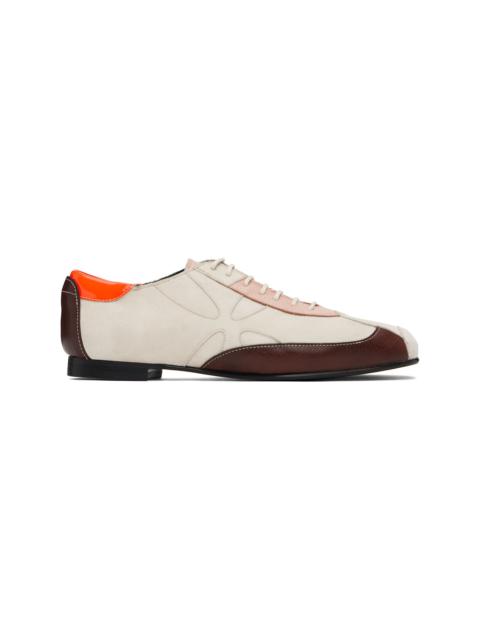 STEFAN COOKE Off-White Slashed Hybrid Oxfords