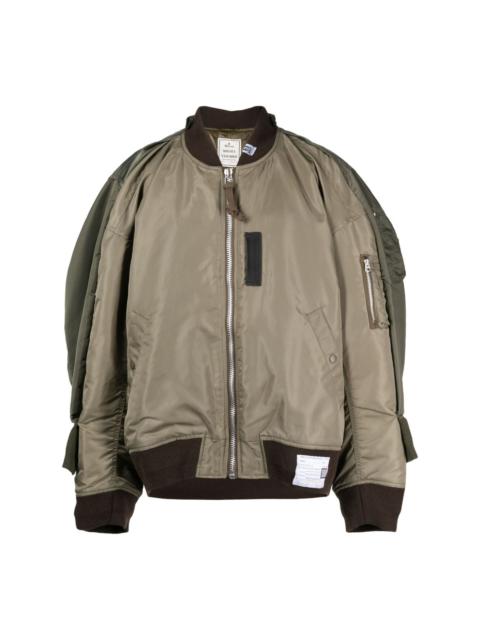 zip-pockeet bomber jacket
