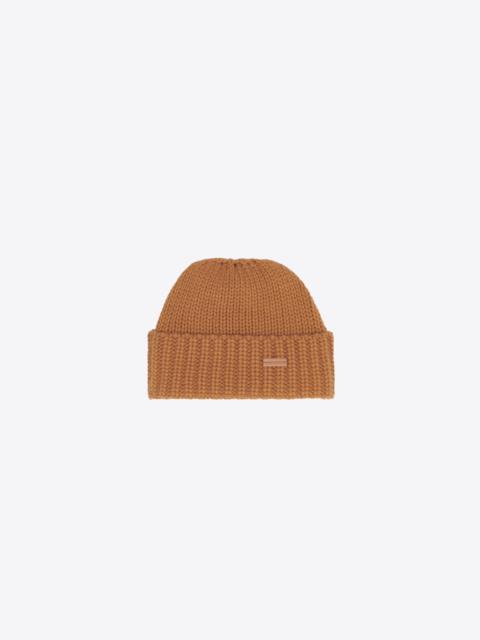 SAINT LAURENT knitted cuffed beanie in cashmere