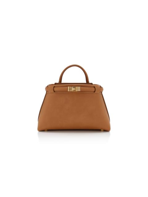 Janessa Leoné Mini Leoné Leather Top Handle Bag brown
