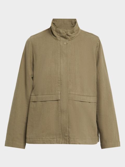 EILEEN FISHER Slubby Organic Cotton-Linen Jacket