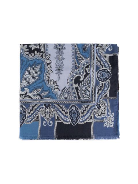 【送料&関税込】Etro Cotton Scarf Etro paisley-print scarf | REVERSIBLE