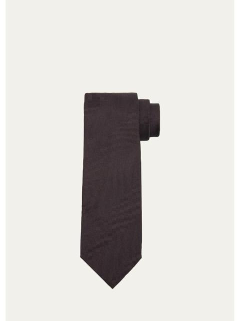 TOM FORD Men's Large Tonal Herringbone Silk Tie