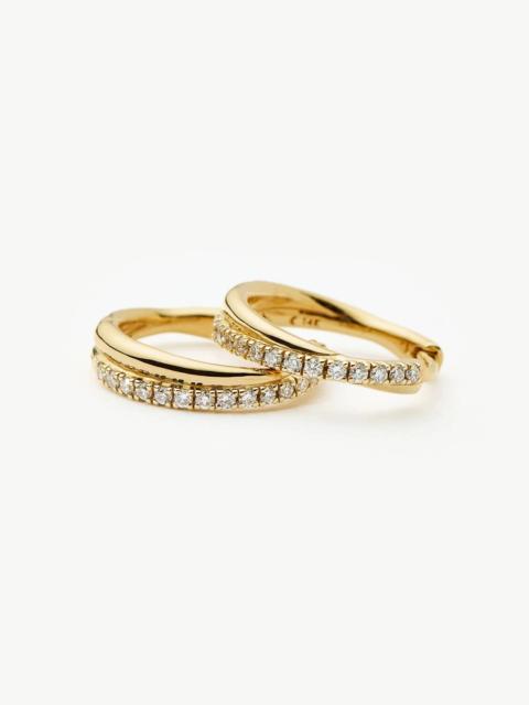 MISSOMA Lucy Williams Solid Gold Diamond Entwine Huggies