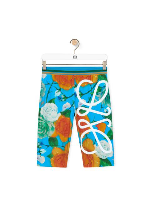 Loewe Roses cycling shorts in technical jersey