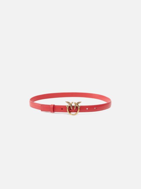 PINKO LOVE BIRDS THIN LEATHER BELT 2CM