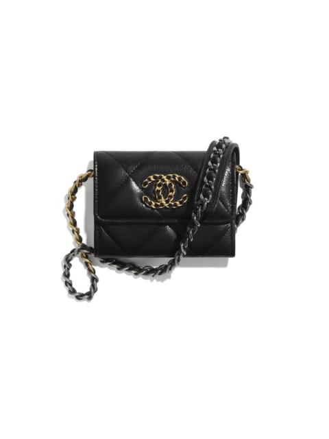 CHANEL CHANEL 19 Flap Coin Purse with Chain