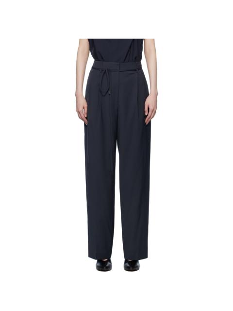 LE17SEPTEMBRE Navy Waist String Tuck Trousers