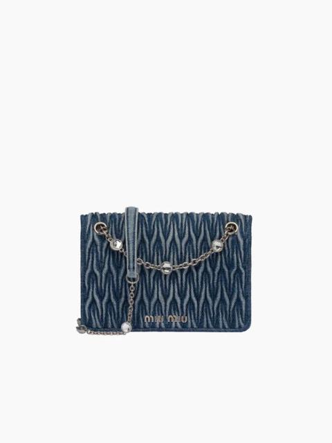 Miu Miu Matelassé denim mini-bag