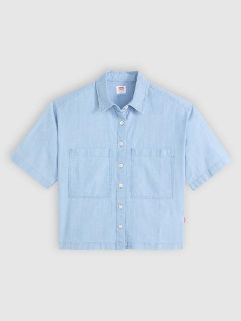 Levi's HARLIE SHORT-SLEEVE CROPPED SHIRT