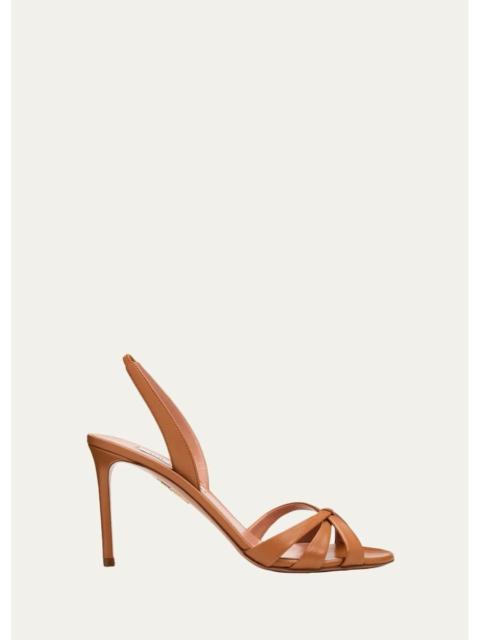 AQUAZZURA 85mm Tati Leather Sandals