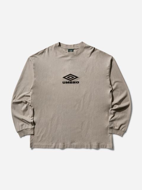 umbro Men's OG Logo Longsleeve T-Shirt Taupe