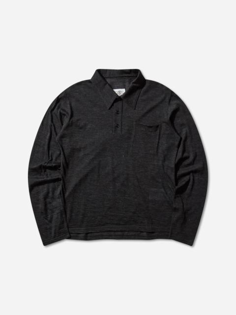 MM6 Maison Margiela Men's Wool Polo Shirt Black