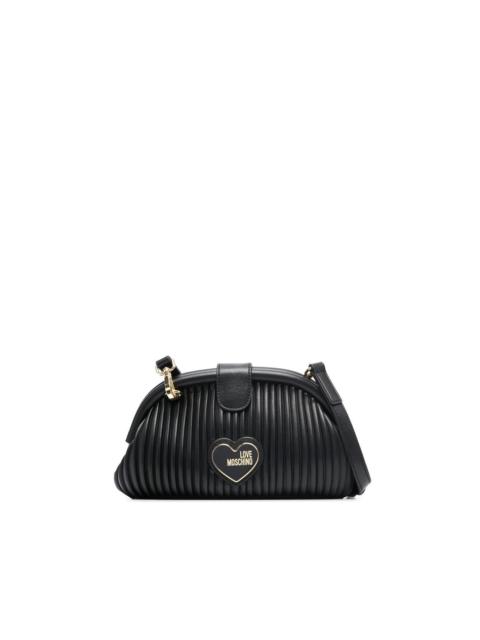 Moschino logo-plaque faux-leather crossbody bag