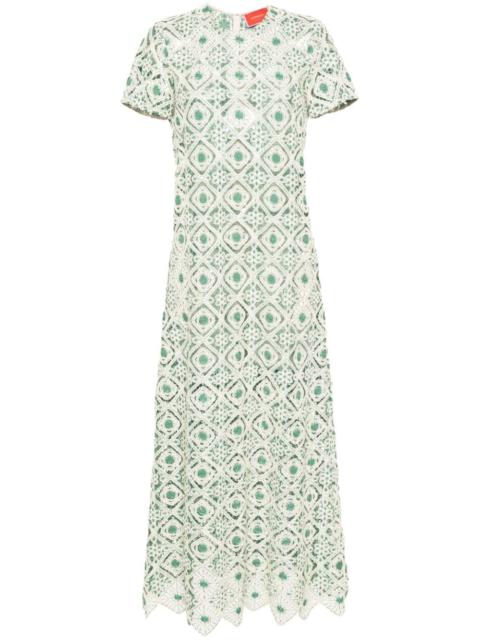 La DoubleJ Swing macramÃ© maxi dress